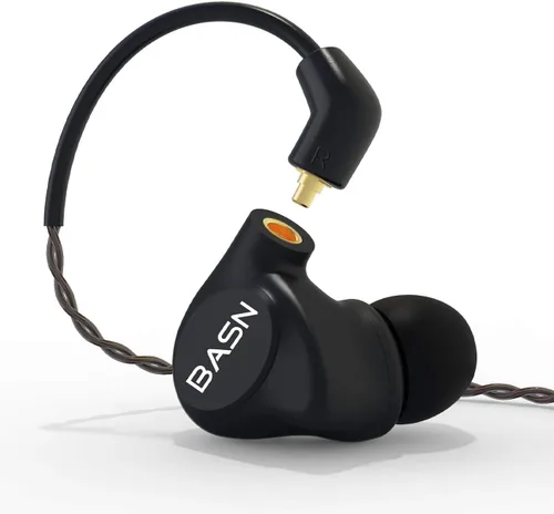 Vista 9 de BASN Metalen PRO 4 Drivers Monitores Intrauriculares para Músicos, Auriculares con Aislamiento de Ruido y Graves Mejorados con Carcasa de Metal CNC