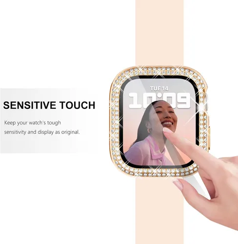 Vista 163 de Surace Bling - Carcasa con protector de pantalla para Apple Watch Series 3, 2, 1 de 1.496 pulgadas