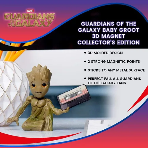 Vista 6 de Guardians of the Galaxy Baby Groot Imán 3D Edición Coleccionista