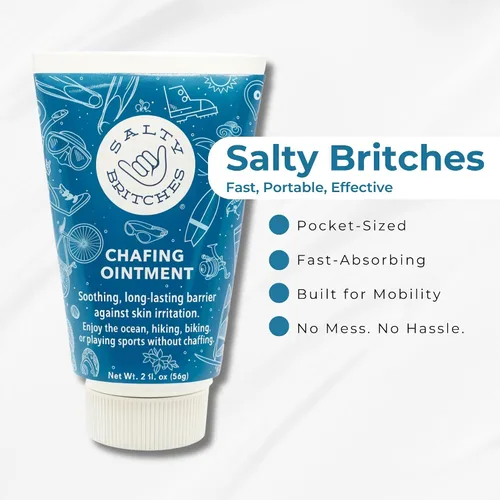 Vista 7 de Salty Britches Ungüento antirozaduras impermeable, gel de rozaduras, esenciales de media maratón, antirozaduras, equipo militar, esenciales