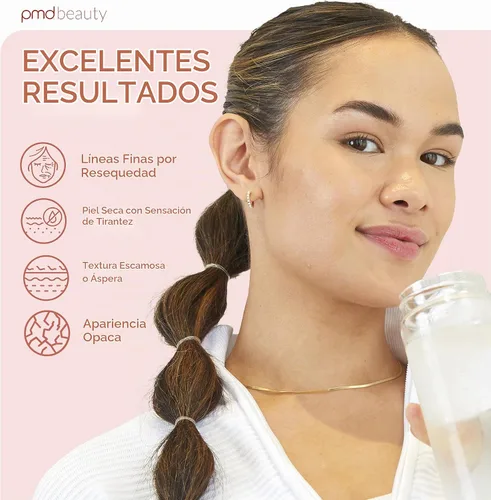 Vista 4 de PMD Beauty Botella de agua de vidrio Aqua con cuarzo rosa grado A de 16.2 onzas, botella de vidrio reutilizable, sin BPA, diseño minimalista