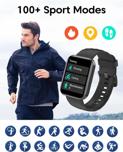 Vista 2 de Relojes inteligentes para mujeres y hombres con Bluetooth llamadas telefónicas compatibles con teléfonos iPhone/Android, monitor de ritmo cardíaco