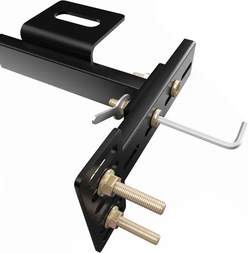 Vista 6 de Soportes de cabecero para marco de cama de metal, soportes ajustables para cabecero con kit de extensión de pie de cama, compatible con Twin, Full