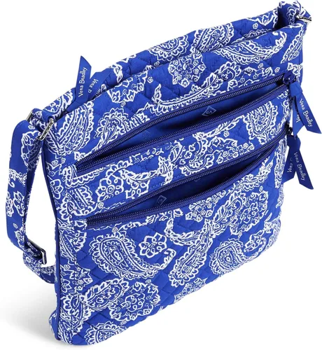 Vista 5 de Vera Bradley Cotton Collegiate Triple Zip Hipster Crossbody Purse (Multiple Teams Available)