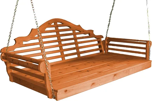 Vista 16 de Amish Made - Cama columpio de cedro teñido de cedro Marlboro de 55 pulgadas de ancho Mancha de cedro