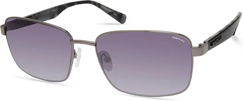 Vista 5 de Kenneth Cole Gafas de sol rectangulares para hombre Gris/Otro/Verde degradado