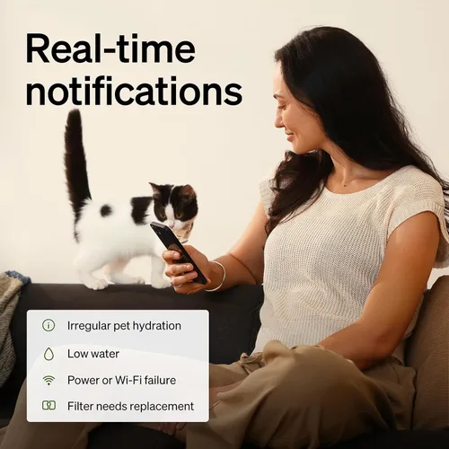 Vista 7 de Paquete de 2 comederos automáticos RFID PETLIBRO para gatos, sensor de collar para comidas personalizadas, reconocimiento de gatos, seguimiento
