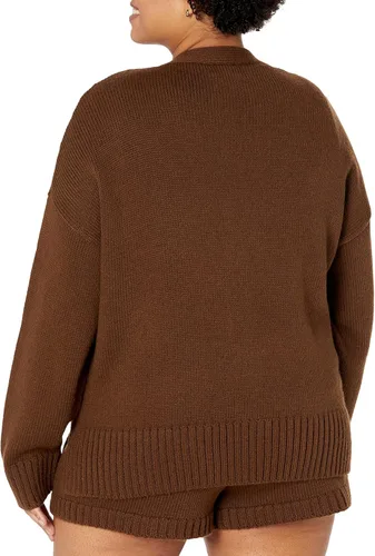 Vista 6 de The Drop Women's Brigitte Chunky Button-Front Pocket Ribbed Cardigan