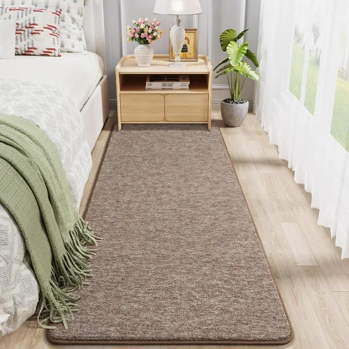 Vista 32 de Chicrug - Alfombra geométrica moderna de 2 x 6 pies para dormitorio o pasillo Negro Geometric