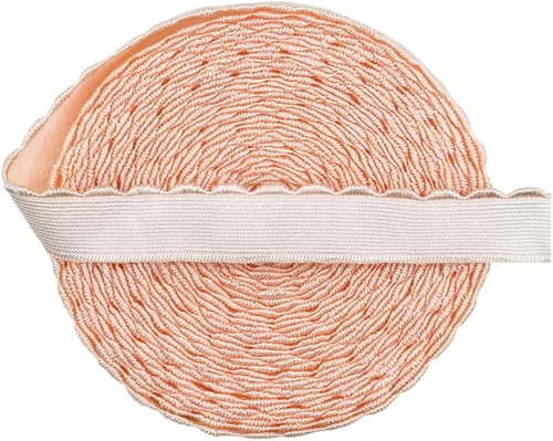 Vista 3 de Bristlegrass Banda elástica, elástica ancha para coser, correa elástica de 1/2 pulgada, 2 yardas, topacio azul, plegable, con lazo elástico