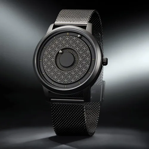 Vista 2 de EUTOUR Reloj magnético para hombre Magneto con pulsera de malla de acero inoxidable de 1.575in