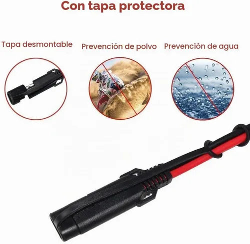 Vista 7 de SPARKING Conjunto de terminales de anillo de conexión rápida/desconexión del arnés de terminal SAE de 2 pies, fusible de 10 A (2 pies)