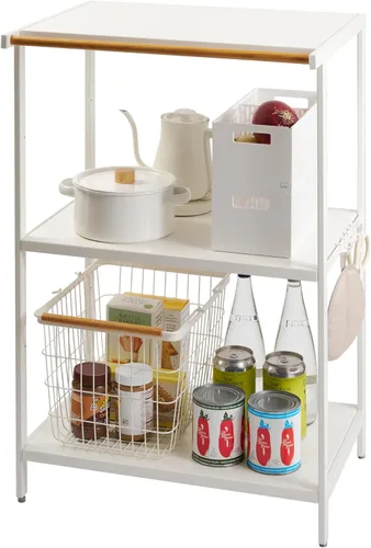 Vista 12 de YAMAZAKI Home Tower Estante de almacenamiento para electrodomésticos de cocina, estantería de metal, organizador de pie, estantes resistentes, 67