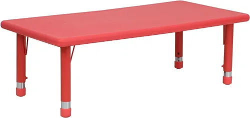 Vista 10 de Flash Furniture Mesa de actividades ajustable de plástico de 48 x 24