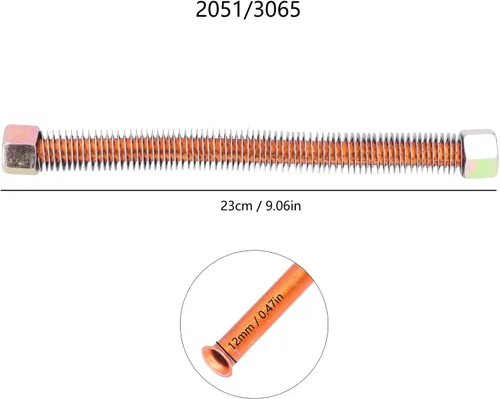 Vista 8 de Compresor de aire Tubo de escape Tubo de descarga Manguera Conector Tubo de conexión de tubo 0.472 in Accesorio (tubo de cabeza 2051/3065)