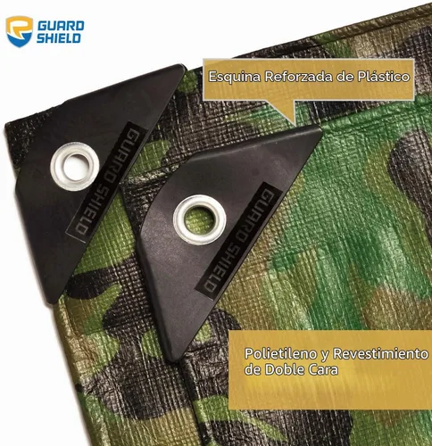 Vista 2 de GUARD SHIELD Lona de camuflaje resistente impermeable de 6 x 6 pies, lona de camuflaje cubierta de polietileno de 10 mil Camuflaje pesado