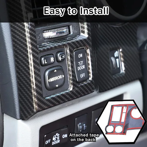 Vista 5 de Cubierta de moldura del panel del tablero para Toyota Tundra 2007 2008 2009 2010 2011 2012 2013, accesorios de decoración interior de ABS