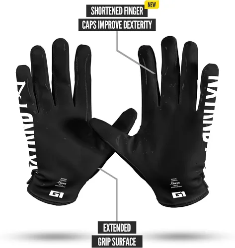 Vista 4 de Nxtrnd G1 Pro - Guantes de fútbol americano para hombre, guantes de receptor pegajosos para adultos