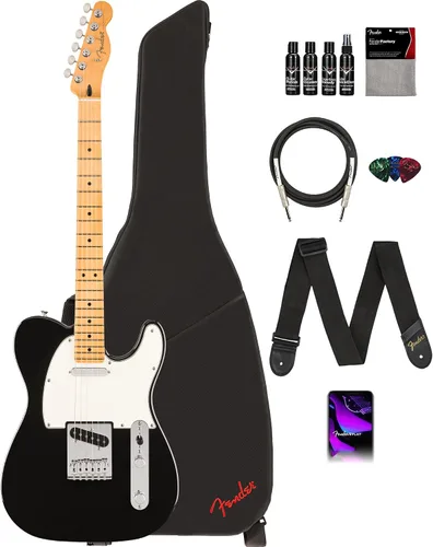 Vista 34 de Fender Player II Modified Telecaster - Paquete de ráfaga de 3 tonos con estuche, correa, cable, juego de púas de 3 piezas y kit de limpieza