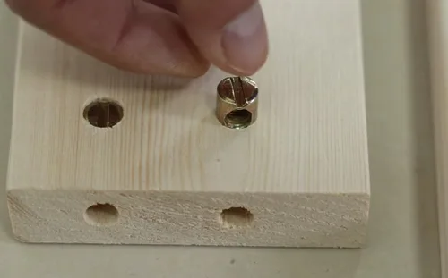 Vista 3 de Pernos y tuercas para litera, paquete de 12 tornillos de llave hexagonal M6 x 4.331 in y tuercas de barril para muebles, sillas de cuna, tornillos