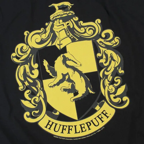Vista 5 de Popfunk Harry Potter Hufflepuff Logo Hogwarts Youth Kids Boys & Girls Sudadera con capucha y calcomanías