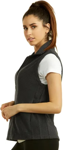 Vista 3 de Chaleco de invierno de forro polar con cremallera completa para mujer