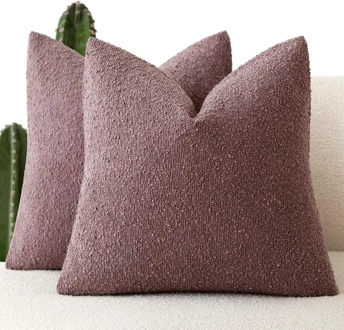 Vista 44 de Foindtower - Juego de 2 fundas decorativas de textura de bucle, fundas de almohada acentuadas, fundas de cojín sólidas, neutrales, para sofá, silla