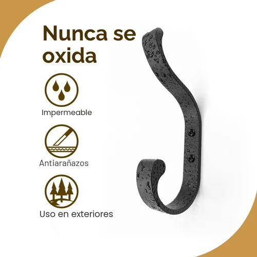 Vista 7 de bussdis Ganchos de pared para colgar abrigos, ganchos de mochila resistentes para pared, soporta hasta 30 libras, ganchos grandes para toallas, Negro