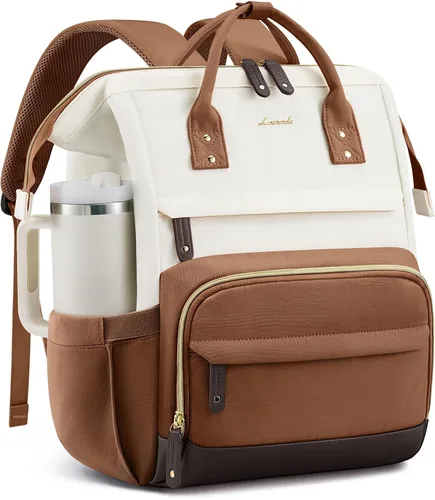 Vista 33 de LOVEVOOK Mochila para laptop para mujer, mochila de trabajo de 15.6 pulgadas con gran capacidad, bolsa de enfermera impermeable, mochila
