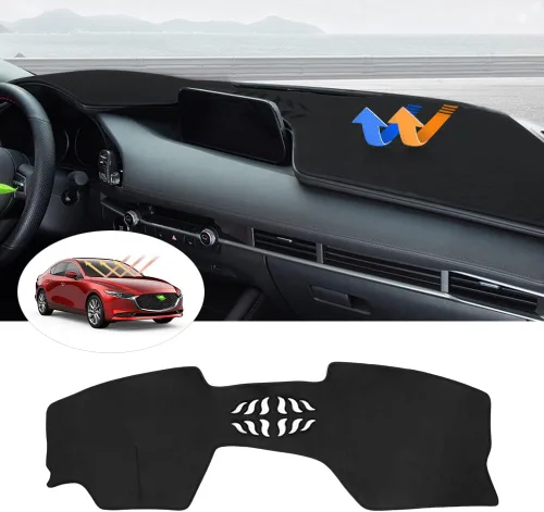 Vista 21 de Autorder - Tapete para salpicadero para 2007-2013 Chevy Chevrolet Silverado/GMC Sierra con dos guanteras, accesorios, cubierta de salpicadero