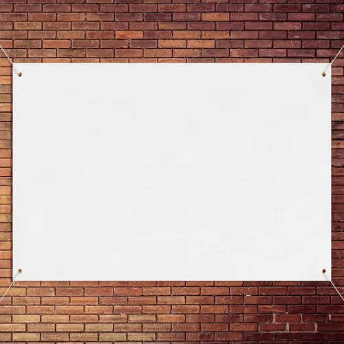 Vista 10 de Zonon Pancartas grandes en blanco y letreros de tela Oxford de poliéster para decorar con cuerda colgante para pared interior y exterior, carteles
