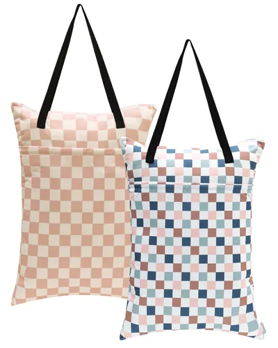Vista 10 de ALVA ALVABABY - Paquete de 2 pañales grandes de tela impermeable para colgar en seco y húmedo, con bolsillos dobles con cremallera, 25 x 18 pulgadas