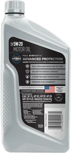 Vista 241 de Valvoline SynPower Full aceite sintético para motor, 1 Cuarto de galón, Ambar