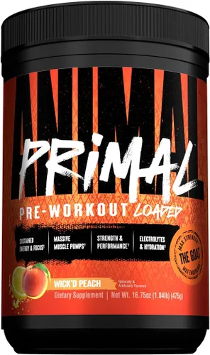 Vista 8 de Animal Polvo de Hidratación Muscular Primal + Preentrenamiento – Contiene Beta Alanina, 3DPump, Cafeína y Electrolitos – Mejora la Energía