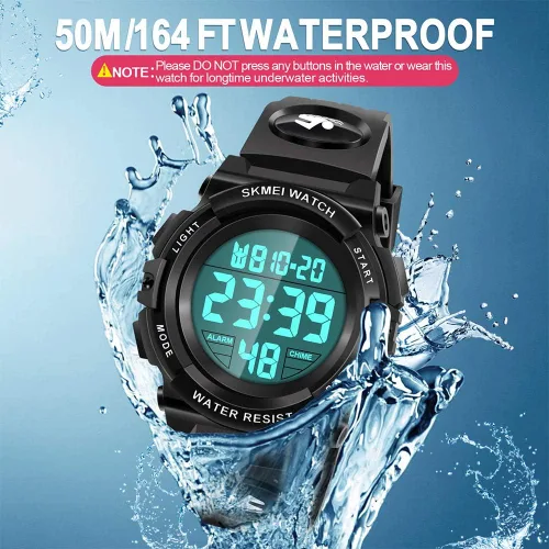 Vista 4 de Reloj impermeable multifuncional LED para niños - Regalos para niños