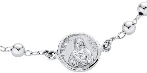 Vista 3 de Personaliza camas de oración religiosa cristiana católica con dije de cruz, medalla de la Santa Madre Virgen María, pulsera de rosario para mujeres