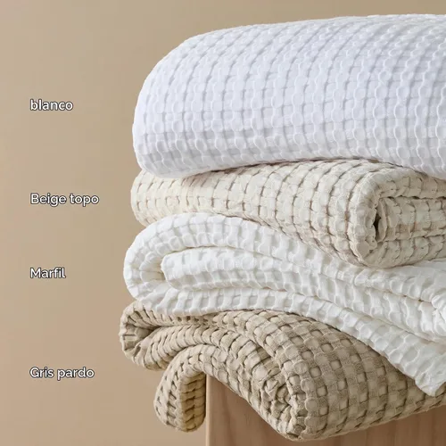 Vista 8 de Bedsure - Manta de rayón con diseño de punto gofre para personas que duermen con calor, manta ligera y transpirable derivada del bambú, fundas de 01