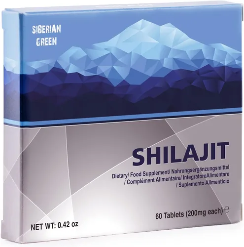 Vista 4 de Shilajit natural en tabletas, 2 paquetes de 60 tabletas (total 120 tabletas) etiqueta Golden Shilajit