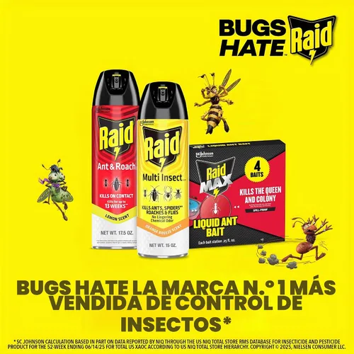 Vista 10 de Raid Multi insecto asesino insectos, brisa de naranja, 15 onzas