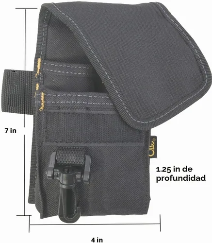 Vista 5 de Custom Leathercraft CLC 1104 portaherramientas múltiple para diversos usos de construcción, soporte para celular