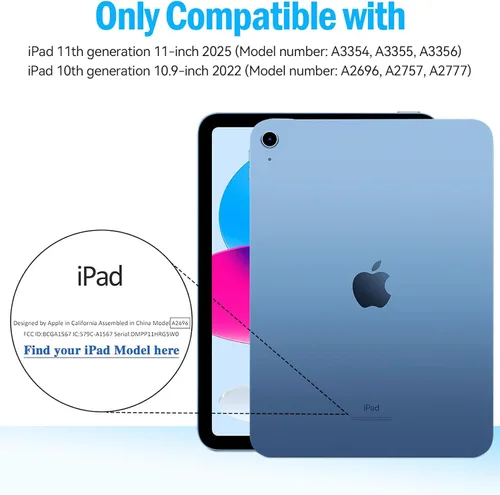 Vista 2 de LTROP Funda para Niños para iPad de 11ª Generación (A16) 2025/10ª Generación (10.9 pulgadas, 2022) con Protector de Pantalla, Funda con Mango
