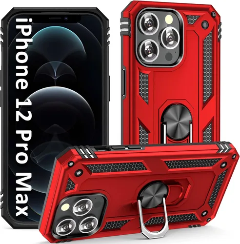 Vista 13 de ADDIT i Phone 12 Mini - Funda para iPhone 12 Mini, con anillo de soporte, soporte ajustable, grado militar, protección resistente, a prueba