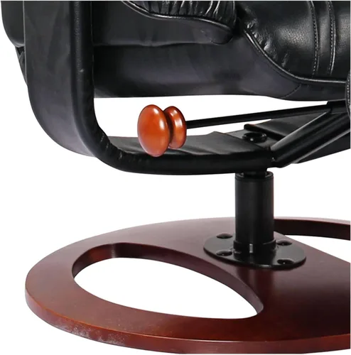 Vista 6 de BenchMaster Newport reclinable giratorio y otomano inclinado negro