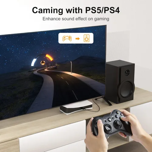 Vista 6 de CableCreation - Adaptador de audio USB con conector de 0.138 in, tarjeta de sonido estéreo externa USB con auriculares de 0.138 in y micrófono