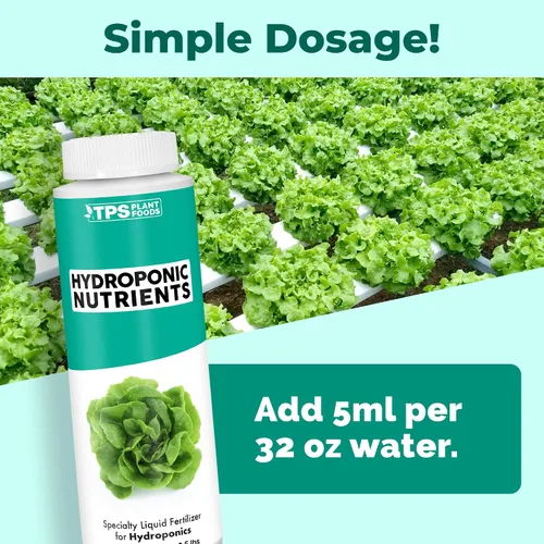 Vista 3 de Nutrientes Hidropónicos para Plantas Comestibles, Alimento Líquido Completo de Una Parte para Sistemas Hidropónicos, 8 oz (250mL)