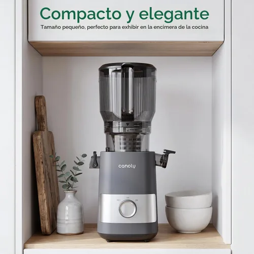 Vista 11 de Canoly 3-in-1 Cold Press Juicer C07, Makes Juice & Sorbet & Nut Milk Titanium Gray