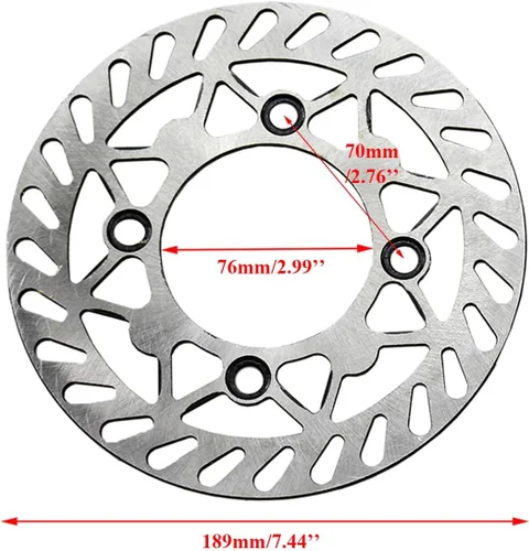 Vista 4 de PRO BAT Pinza de freno hidráulico de disco trasero de 0.472 in/0.47 pulgadas + rotor de freno de disco de 7.48 pulgadas + pastilla de freno