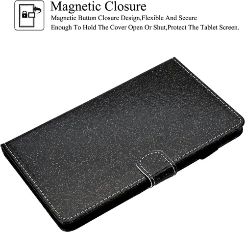 Vista 2 de REASUN Funda para Galaxy Tab A7 Lite de 8.7 pulgadas, piel sintética de alta calidad con ranuras para tarjetas, funda con soporte multiángulo
