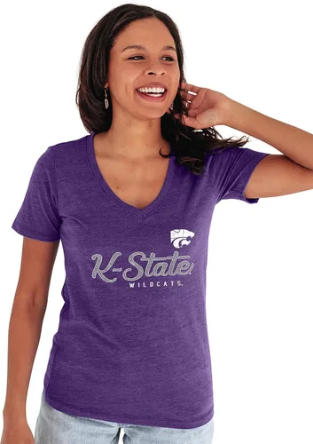 Vista 10 de Blue 84 NCAA - Camiseta de triple mezcla con cuello en V para mujer