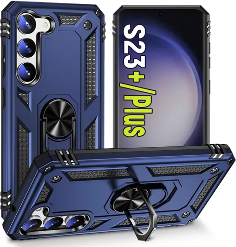 Vista 21 de Funda protectora diseñada para Galaxy S23 con soporte, a prueba de caídas militares, a prueba de golpes, a prueba de polvo, para Samsung S23, rosa